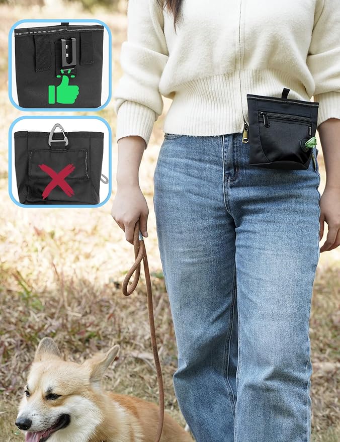 Gobeigo【Silicone Insert Bag Version】Dog Treat Pouch and Training Clicker - Image 4