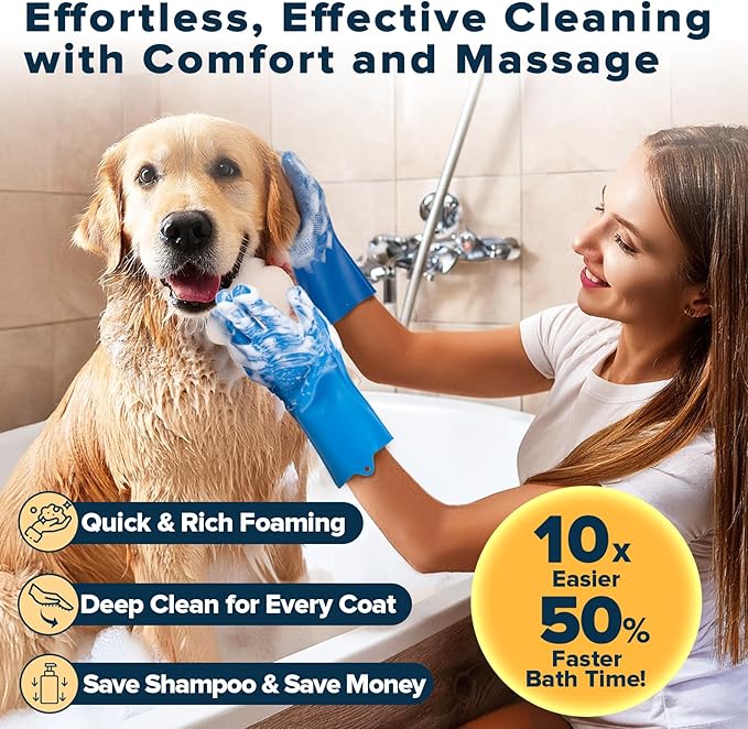 Augwind 6PCS Pet Grooming Kit for Dogs, Cats and Horses | Dog Washing Gloves | - Image 2