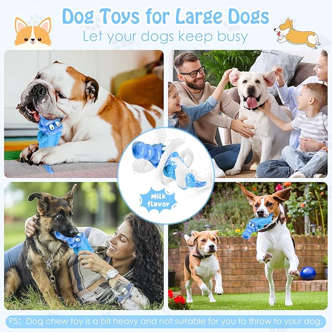 Jeefome Tough Dog Chew Toys for Aggressive Chewers, Indestructible Dog Toy to - Image 4