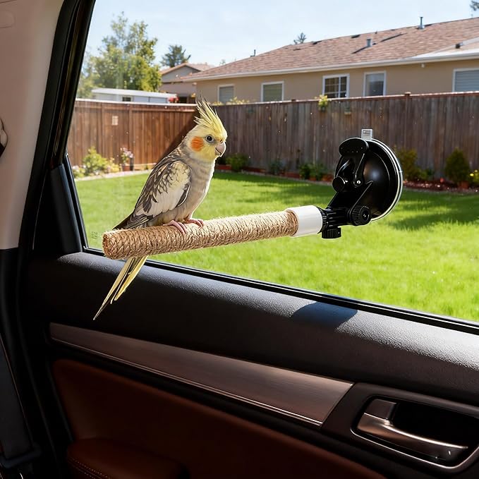 Natural Flax Bird Perch Stand - Image 4