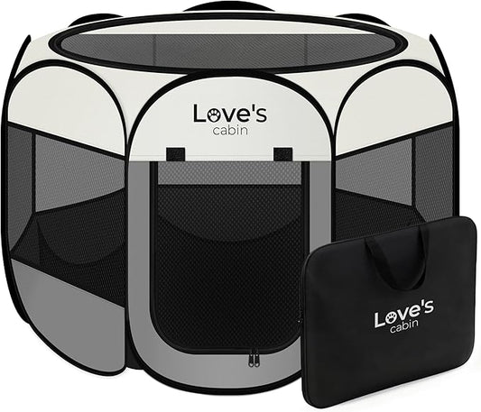Love's cabin Pet Puppy Dog Playpen, Small Dog Tent Crates Cage Indoor/Outdoor by Lovescabin