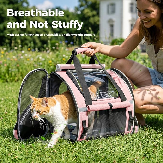 Lekereise Widened Pet Backpack Travel, Wide Pet Carrier Backpack - Image 3