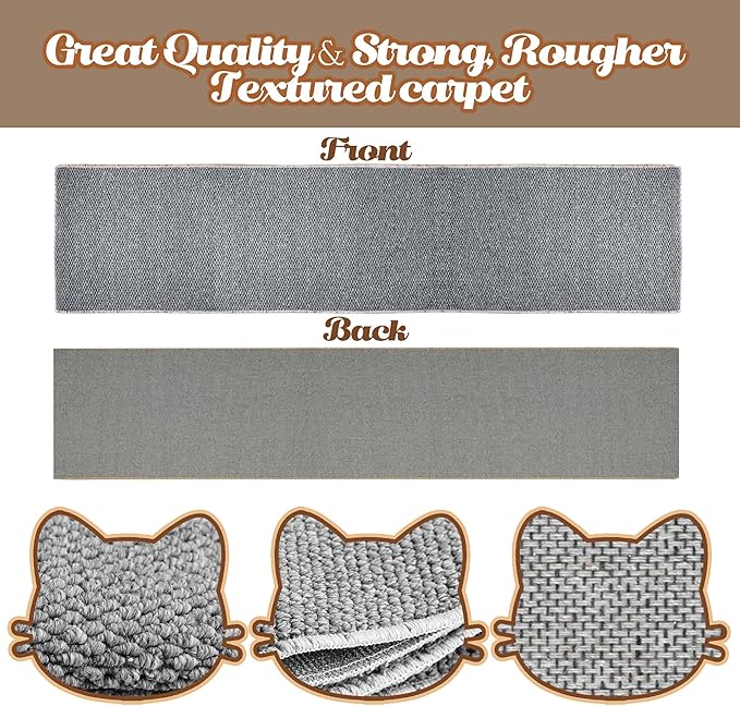 80"x15.7" Cat Wall Scratching Mat, Extra Large Cat Climbing Carpet - Image 2