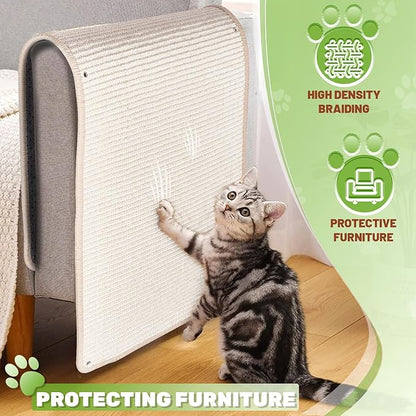 Natural Sisal Cat Scratcher Mat, Wall Scratcher Carpet, Cat Climbing Wall - Image 5