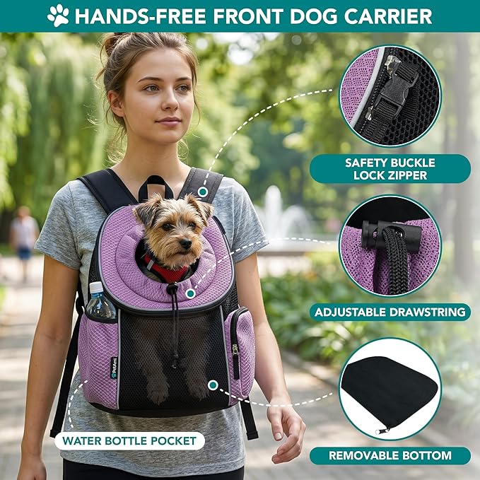 PetAmi Dog Carrier Backpack, Hands Free Front Pet Carrier - Image 3