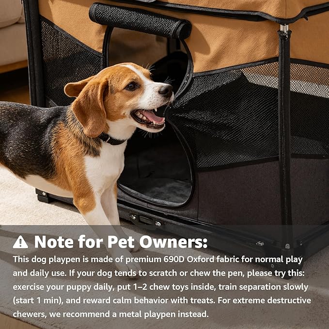LOOBANI Foldable Dog Playpen for Small Dogs, Indoor/Outdoor Puppy Playpen - Image 9