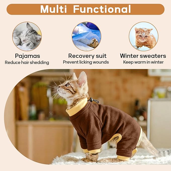 PUMYPOREITY Cat Calming Sweater – Helps Reduce Licking & Grooming Habits - Image 5