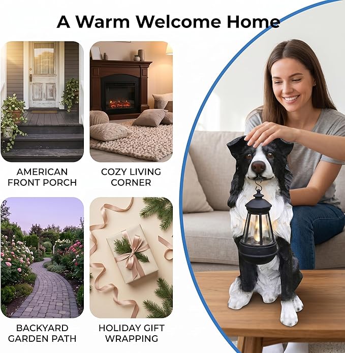 Border Collie Dog Garden Statue - Image 7