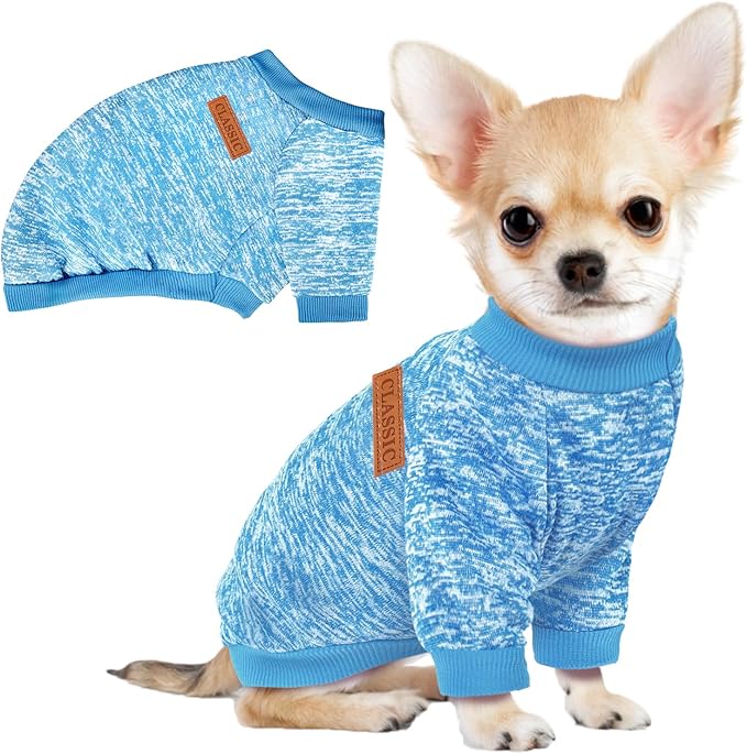1 Pack Dog Sweaters for Small Dogs Girl Boy Winter Fleece Clothes Warm Soft Dog by BAOBICUTE