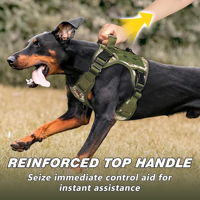 WINGOIN Tactical Dog Harness for Medium Dogs, Heavy Duty No Pull Dog Harness - Image 3