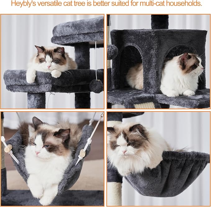 Heybly Cat Tree, 71-Inch-Tall Tower - Image 7