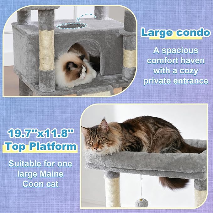 Hey-brother Cat Tree Tower, Scratching Posts - Image 6