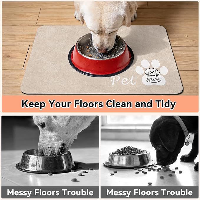Dog Cat Feeding Mat-Absorbent Pet Bowl Mat - Image 3