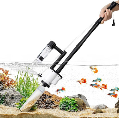 AQQA Electric Aquarium Gravel Cleaner, 8-in-1 Fish Tank Vacuum, Water Changer - Image 8