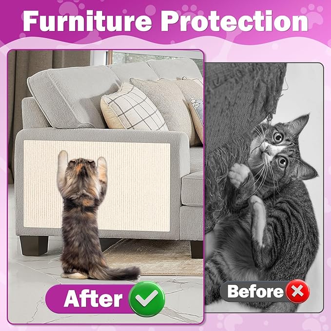ENONCI 23.6x15.8 Cat Wall Scratcher Mat - Image 2