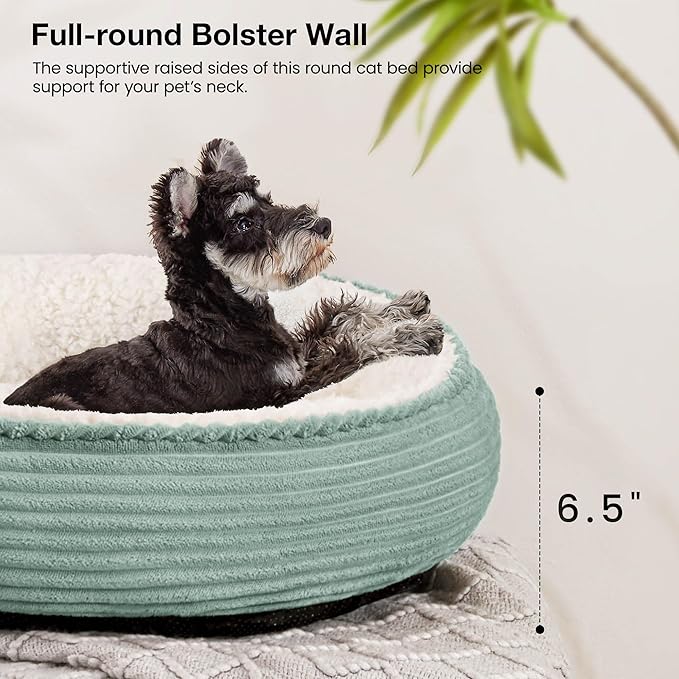 Love's cabin Round Donut Cat and Dog Cushion Bed, 24in Pet Bed - Image 5