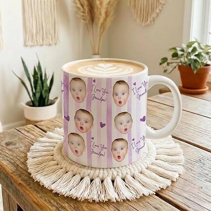 Personalized Dad Mug- Custom Baby Face Mug - Image 8