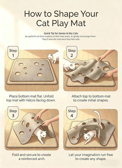 3D Interactive Cat Toys for Indoor Cats, Versatile Hide & Seek Tunnel Cat Play - Image 2