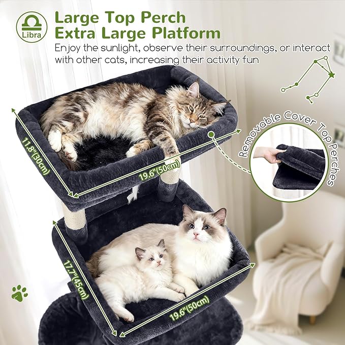Globlazer Heavy Duty Cat Tree 78 inch Sturdy Cat Tower - Image 2