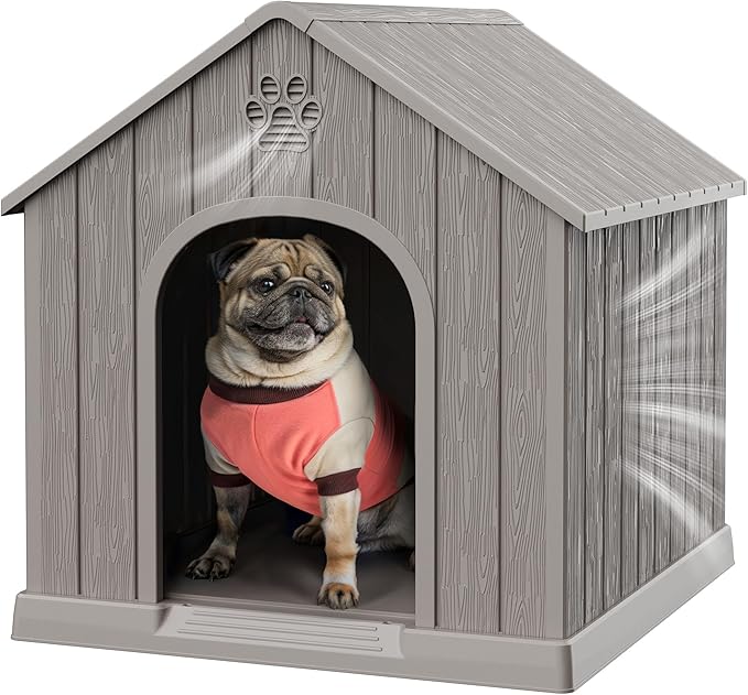 Bifanuo Dog House Outdoor Indoor, Plastic Small Dog House-Weatherproof Design - Image 2