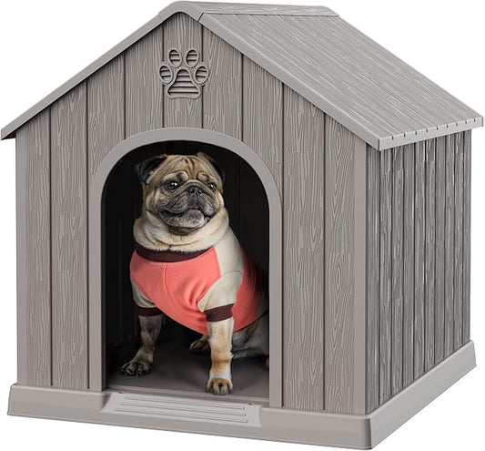 Bifanuo Dog House Outdoor Indoor, Plastic Small Dog House-Weatherproof Design by Bifanuo