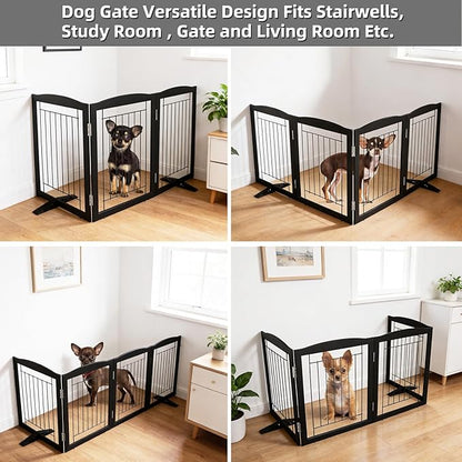 ZJSF Freestanding Dog Fence Indoor, Foldable Dog Gate - Image 4