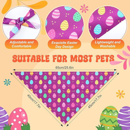 Preboun 50 Pcs Easter Dog Bandanas Bulk Bunny Dog Bandanas - Image 3