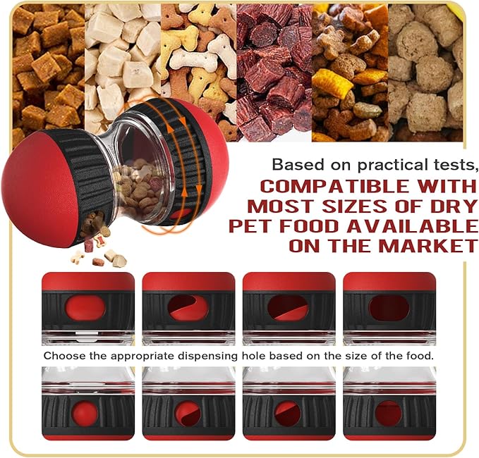 BSISUERM Dog Food Puzzle Toy Adjustable Treat Dispensing Food Dispenser Slow - Image 3