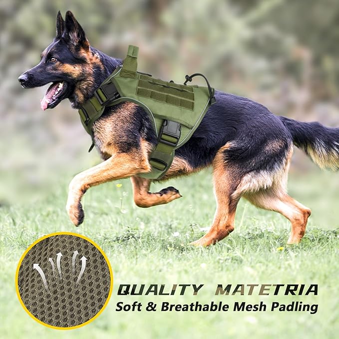 WINGOIN Tactical Dog Harness for Extra Large Dogs, Heavy Duty No Pull Dog - Image 6