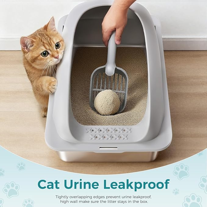 OLIXIS Stainless Steel Cat Litter Box - Image 4