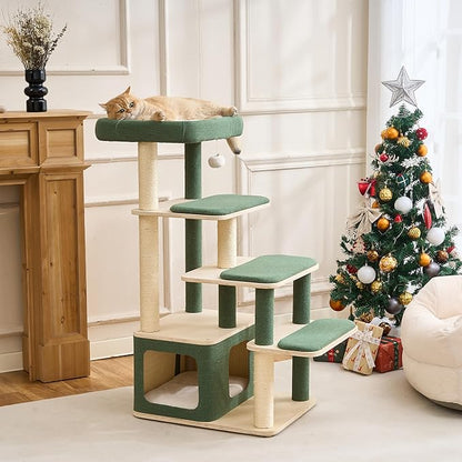 Modern Wood Cat Tree Tower for Large Cats - Image 4