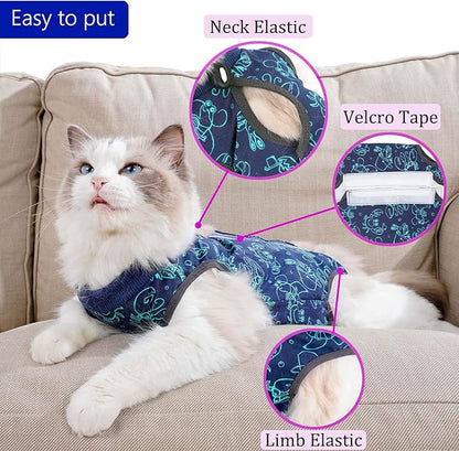 kzrfojy Cat Surgery Recovery Suit Cat Onesie - Image 2