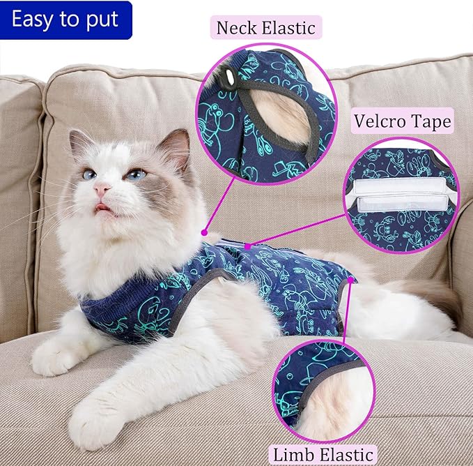 kzrfojy Cat Surgery Recovery Suit Onesie - Image 2