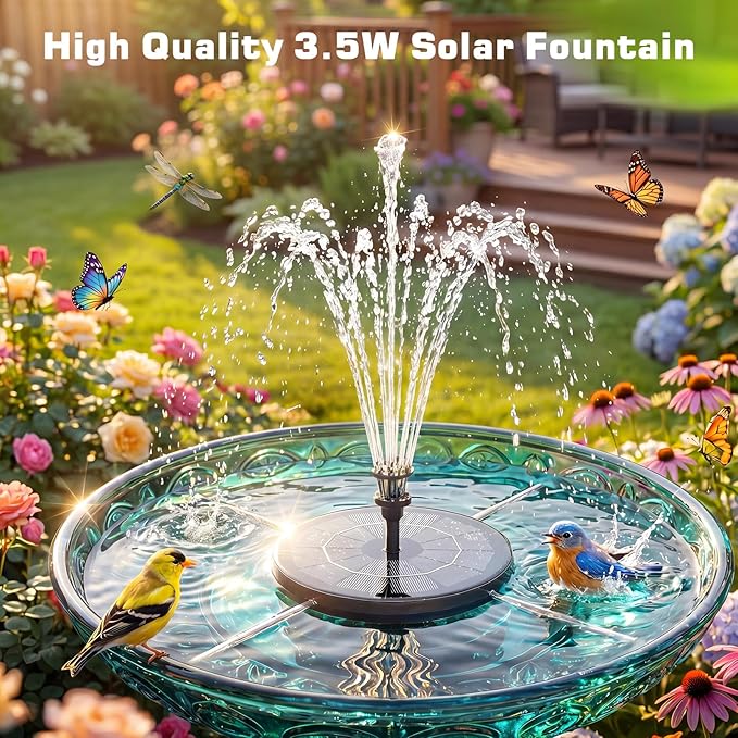 AISITIN Solar Fountain with 3.5 W Solar Panel, Solar Fountain - Image 8