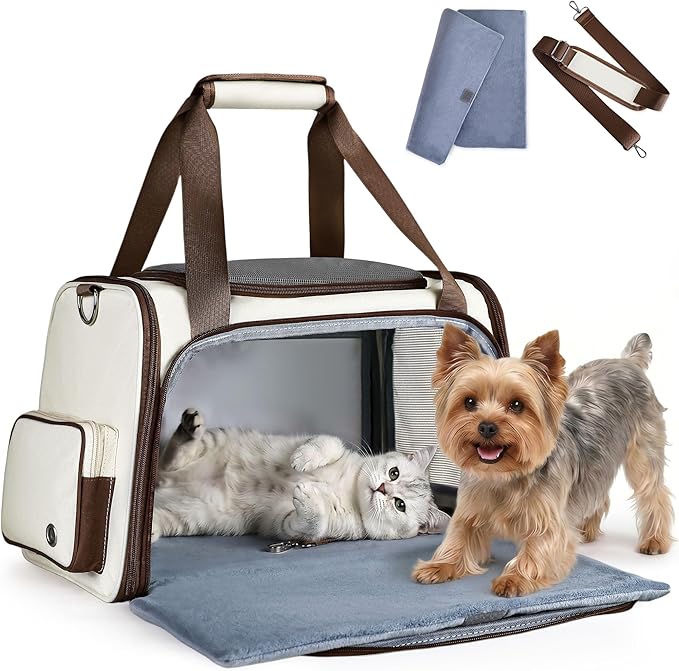 Homespon Soft-Sided Cat Carrier Dog Carrier, 34.5L Airline Approved Pet Carrier by HOMESPON