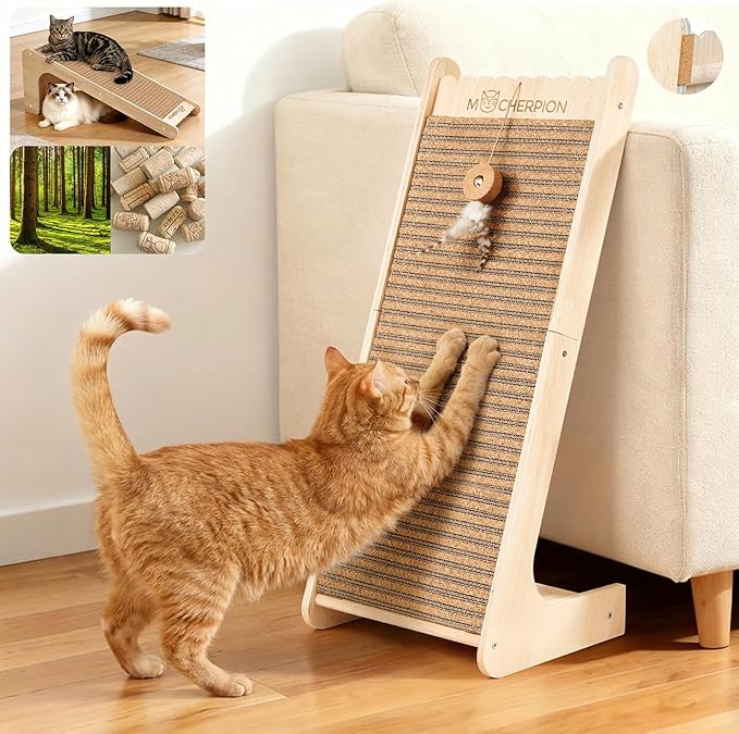 Natural Cork cat Scratching Post-Cat Scratchers- Scratch Pads by MocherpionLLC