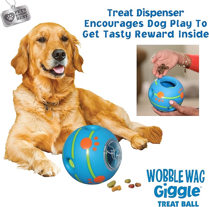 Wobble Wag Giggle Ball Interactive Dog Treat Dispensing Toy, Giggle Sounds - Image 3