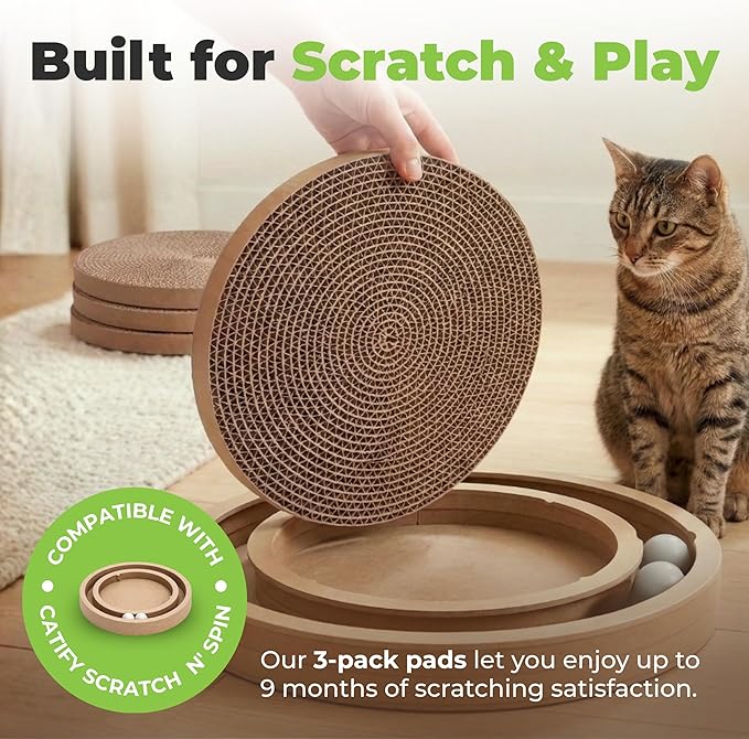Best Pet Supplies Catify Cat Scratcher, Fun Interactive Scratchers, Claw Safe - Image 2
