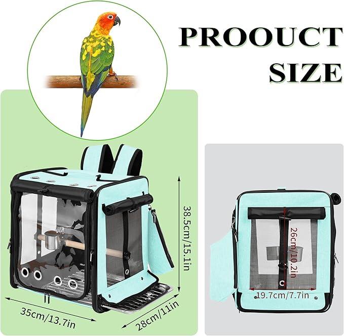 Sanmoncare Bird Carrier for Car Travel - Image 2