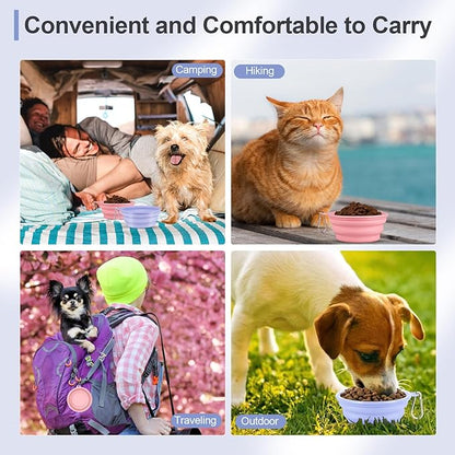 Kytely Collapsible Dog Bowls for Travel, Foldable Pet Food Bowl - Image 5