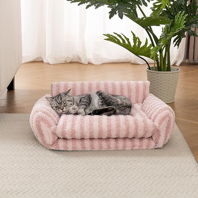 Hollypet Cat Bed Fluffy Plush Multifunctional Double-Layer Machine Washable - Image 6