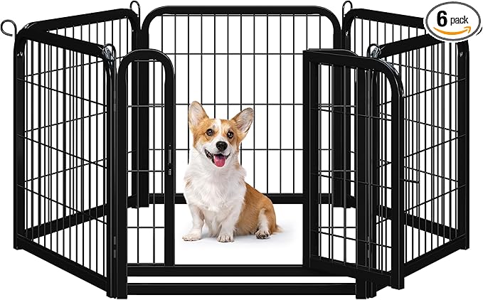 Yaheetech Dog Playpen Outdoor, 24 inch 6 Panels Dog Pen Indoor Heavy Duty Puppy by Unknown