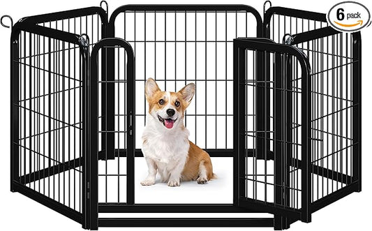 Yaheetech Dog Playpen Outdoor, 24 inch 6 Panels Dog Pen Indoor Heavy Duty Puppy by Unknown