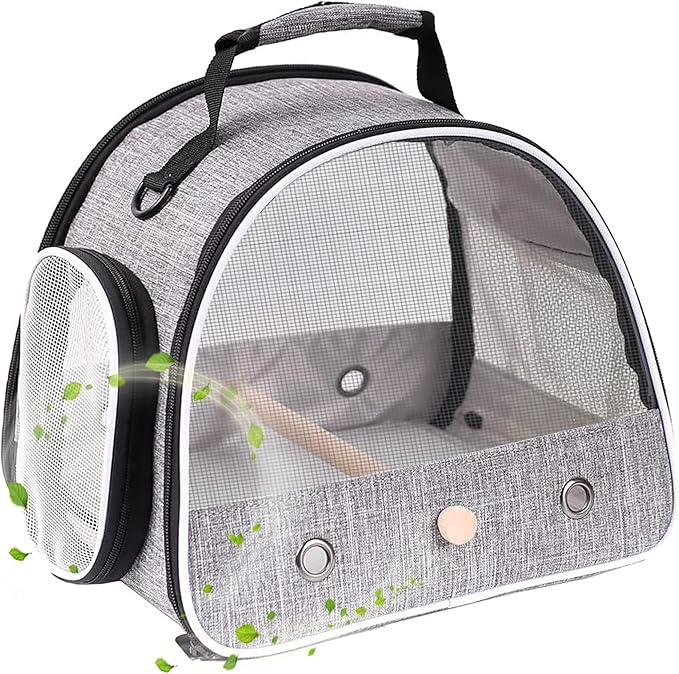 Small Bird Travel Carrier, Portable Mesh Vented Bird Carrier Cage - Image 4