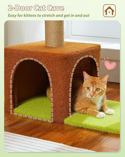 MUTTROS Flower Cat Tree with Sisal Scratching Posts, Cat Condo with Removable - Image 5