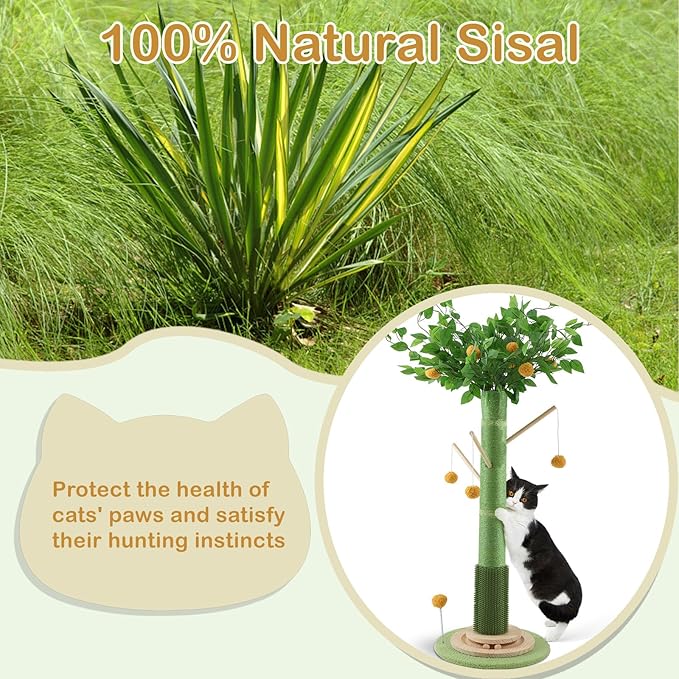 Cat Scratching Post, 45 Inch Tall Cat Scratcher Tree - Image 7