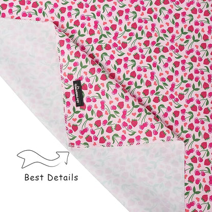 ARING PET Girl Dog Bandanas, Cute Summer Strawbery Cherry Pet Bandana Scarf - Image 5