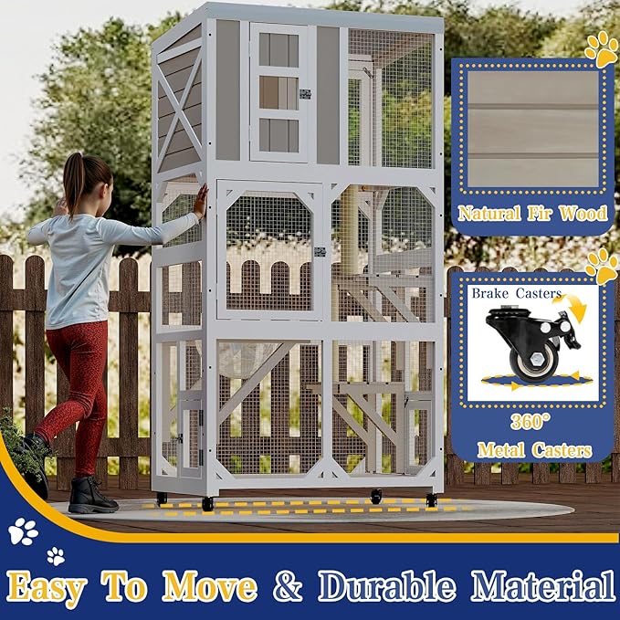 PetsCosset 63.5"H Catio Outdoor Cat Enclosure - Image 5