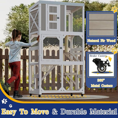 PetsCosset 63.5"H Catio Outdoor Cat Enclosure - Image 5