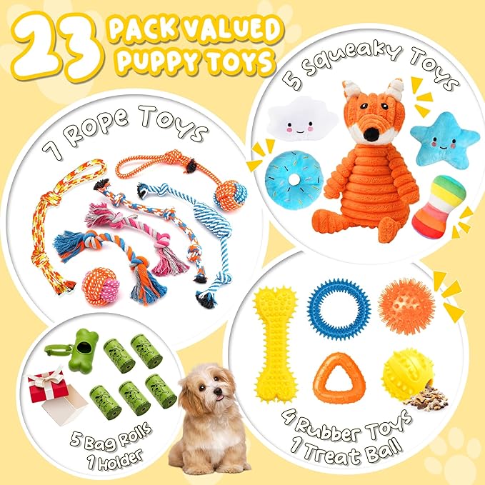 Zeaxuie 23 Pack Luxury Puppy Toys - Image 2